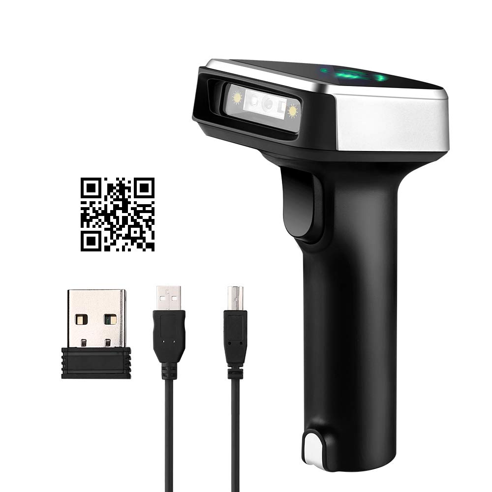 Eyoyo 1D 2D QR Wireless Barcode Scanner, Compatible with Bluetooth