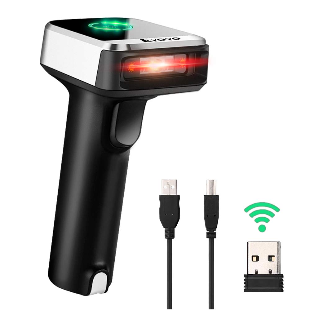 2.4Ghz Wireless Bluetooth 2D Barcode Scanner CCD for IOS Android Windows System 