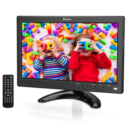 Eyoyo 10 inch Small TV Monitor HDMI Portable Kitchen TV, 1024x600 LCD