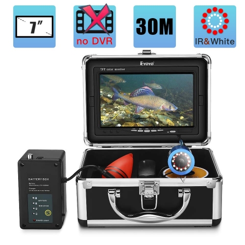 Eyoyo Underwater Fishing Camera 24 Infrared & White LEDS+7 Inch LCD  Monitor+1000 TVL Waterproof Camera+30m(98ft) Cable,1000TVL Camera