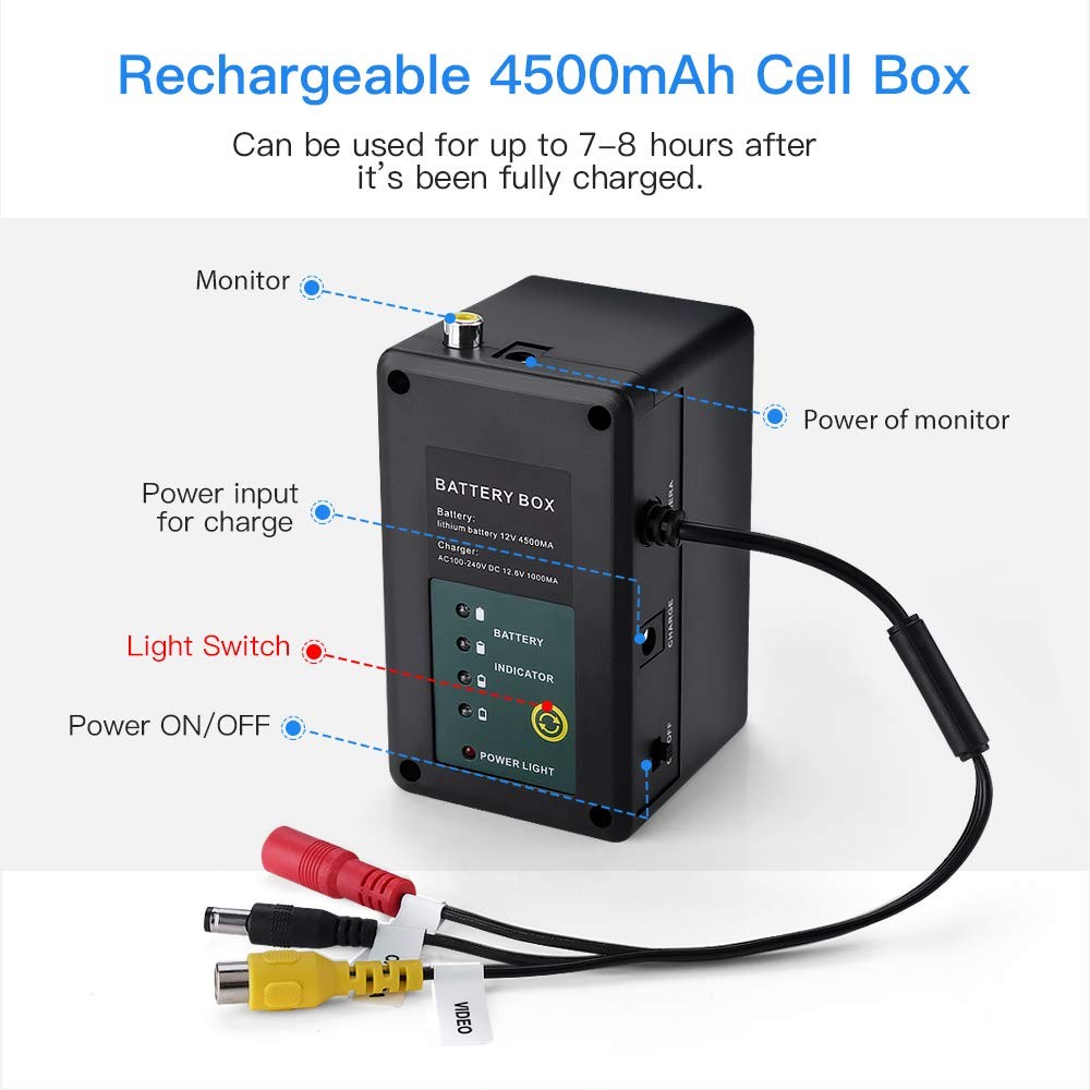 Eyoyo 9 Inch Underwater Fishing Camera Video Fish Finder 1000 TVL LCD