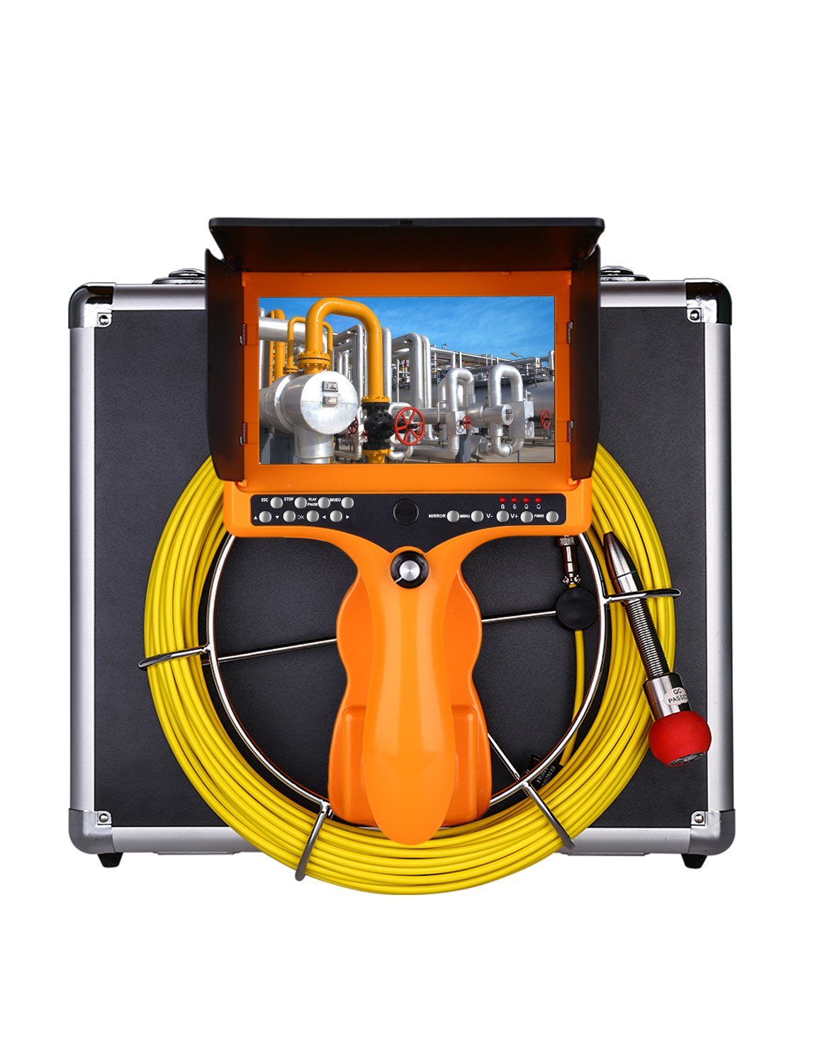 30M Pipe Sewer Inspection Camera Cable IP68 Waterproof Drain Endoscope 4.8mm 