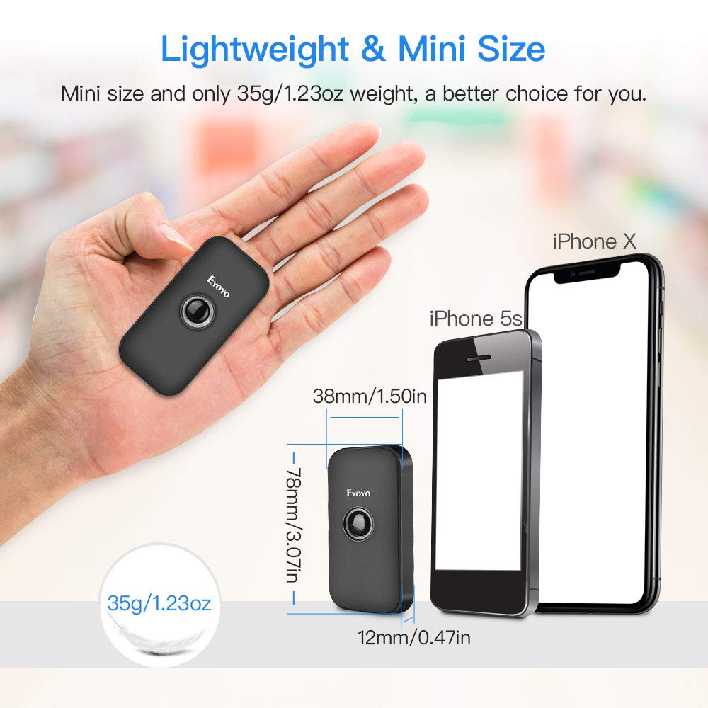 Eyoyo Mini Bluetooth 2D Barcode Scanner, 3in1 USB Wired/2.4G Wireless