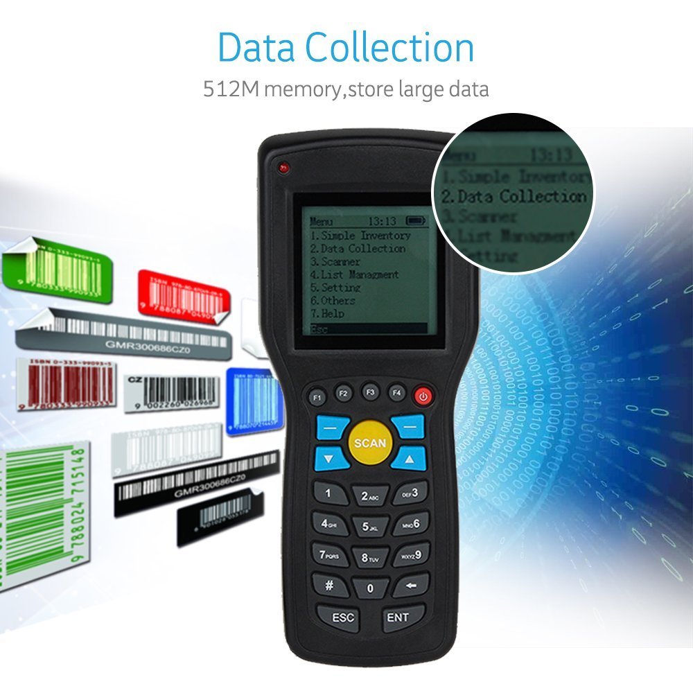 Eyoyo Portable PDA T5 Wireles and Wired Barcode Scanner Data Inventory