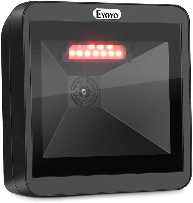 Eyoyo HandsFree 2D QR Barcode Scanner, Omnidirectional Desktop