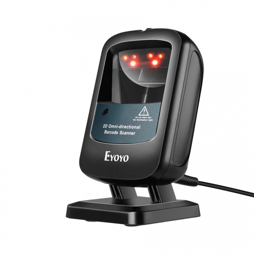 Eyoyo EY2200C 2D HandsFree Barcode Scanner, Omnidirectional USB Wired