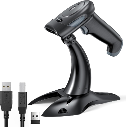 Youkoto ページ Eyoyo 2D Wireless Barcode Scanner with Stand, 2.4G Wireless & USB